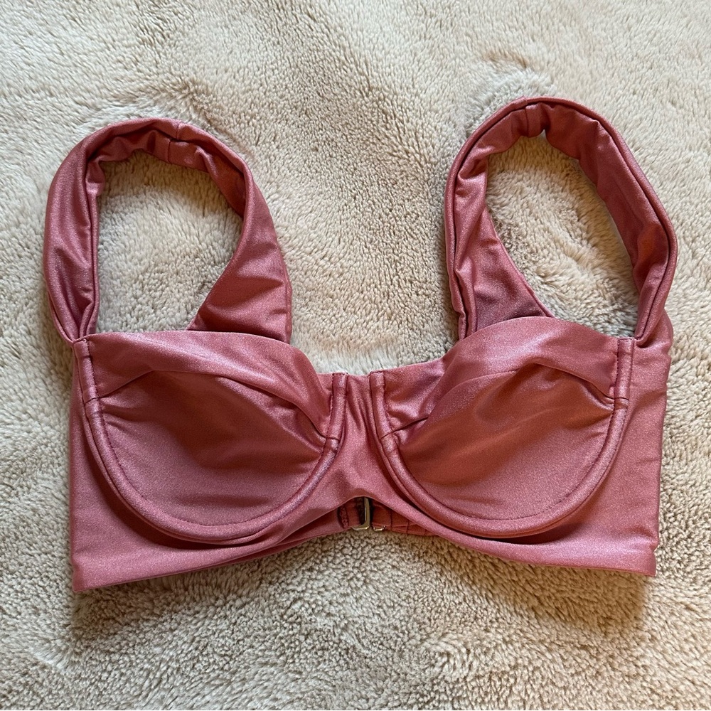 Tularosa Mauve Shimmer Bikini Top